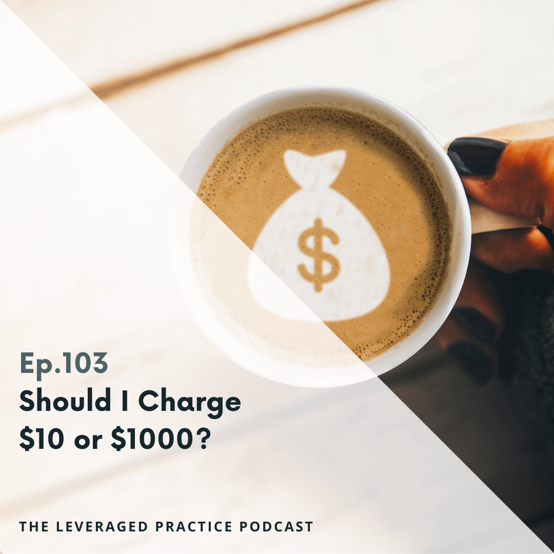 Ep. 103 Should I Charge $10 or $1000_